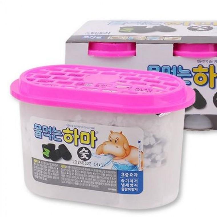 물먹는 습기제거방충제 3개입 숯 하마 방충제 습기제거 옷장 탈취제 제습제