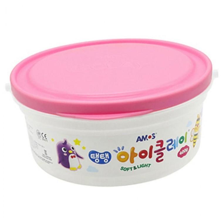 분홍 대용량 점토 1P 클레이 아이클레이 400g 버킷