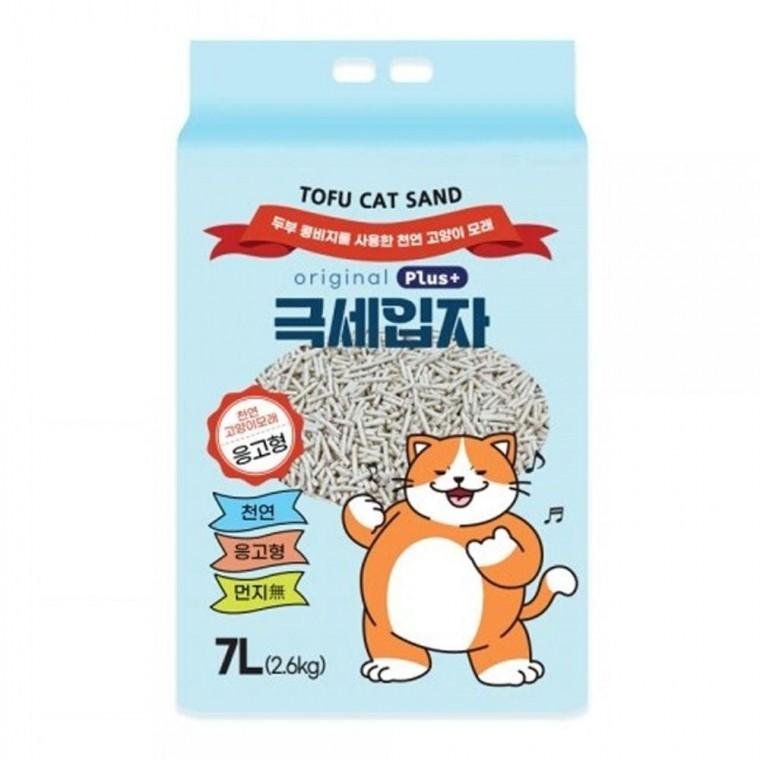 Plus 입자 고양이 극세 두부 샌드 1P 모래 7L 응고