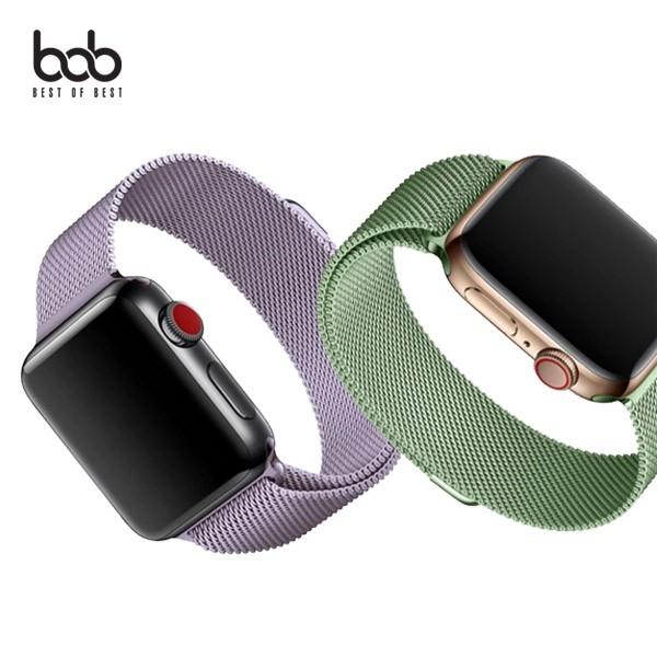 bob 워치 전용 파스텔 컬러 메탈 마그네틱 스트랩 밴드 Apple Watch 8 울트라 7 SE 6 5 4세대
