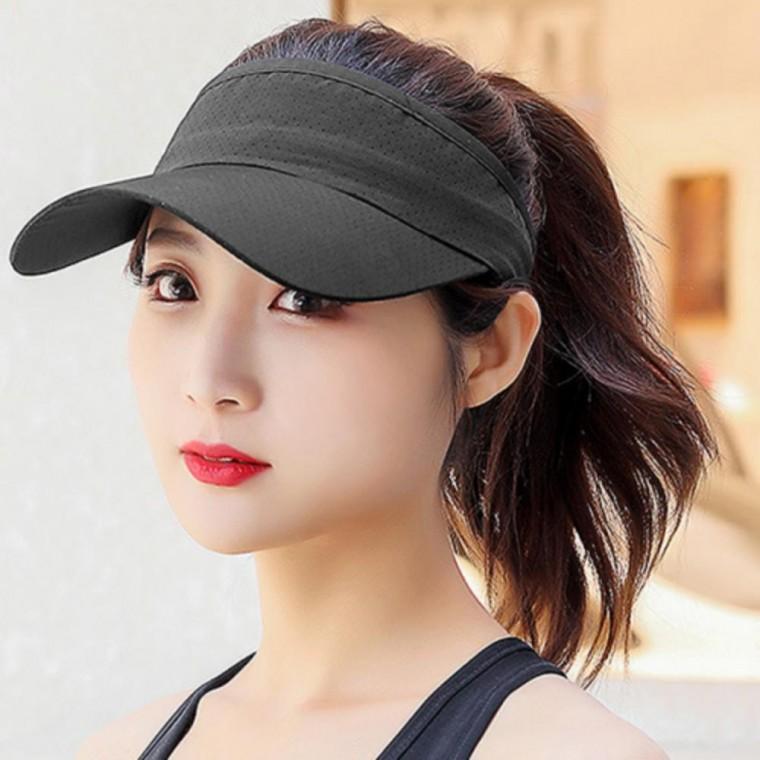 메쉬 쿨링 스포츠 썬캡(다크그레이) 바이저썬캡 모자 골프 자외선 망사