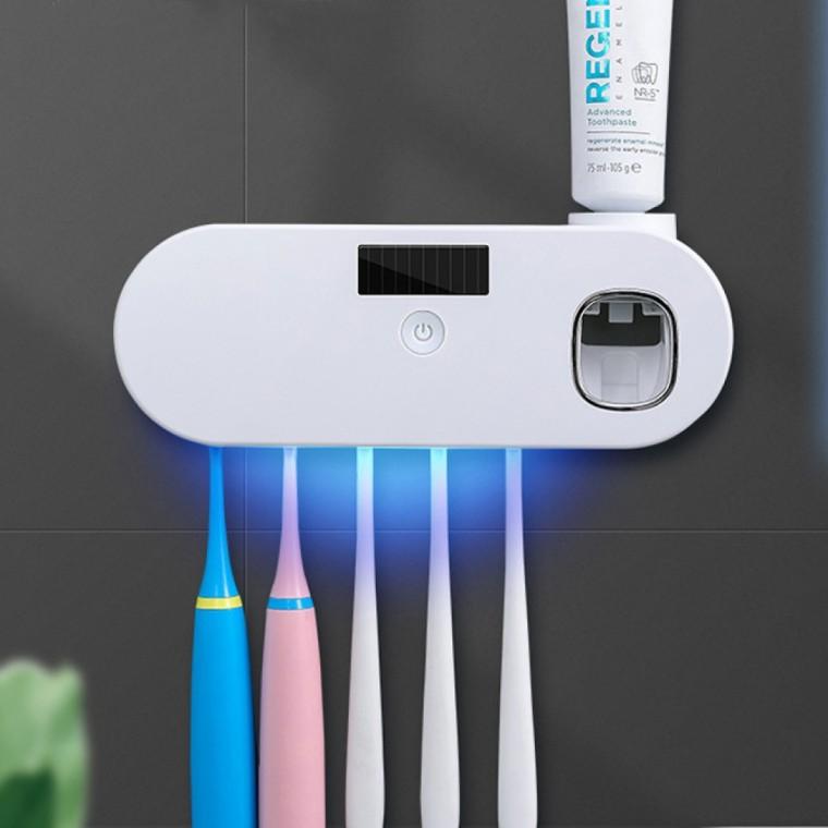 퓨어온 태양광충전 무선 칫솔살균기(화이트) UVC LED