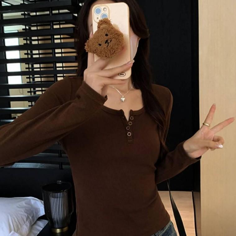 HL] 티셔츠 여성 라운드넥 슬림핏 간절기 데일리