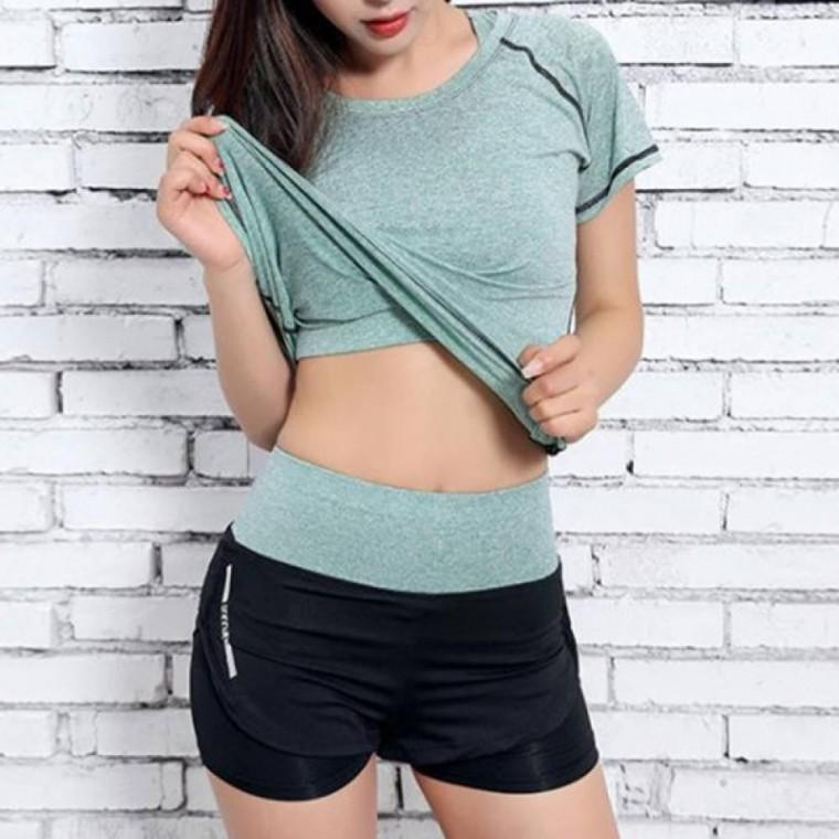 HL] 여성 트레이닝복 라인 반팔티