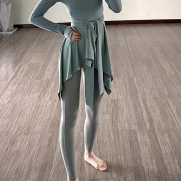스포츠 레깅스 커버 밴딩 스커트 요가복 피트니스