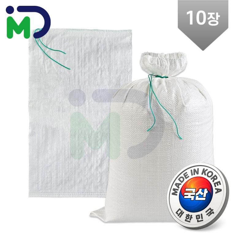 국산 마대 10kg 10장 PP 자루 포대 포장 폐기물 재활용 쓰레기 분리수거 쌀 옥수수 마대자루 포대자루