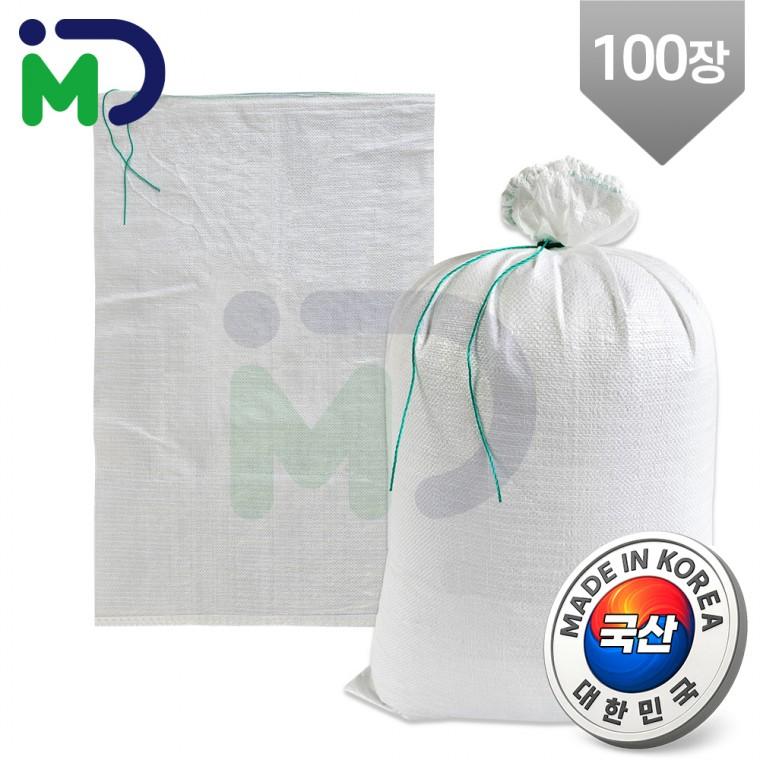 국산 마대 40kg 100장 PP 자루 포대 포장 폐기물 재활용 쓰레기 분리수거 쌀 고추 낙엽 마대자루 포대자루