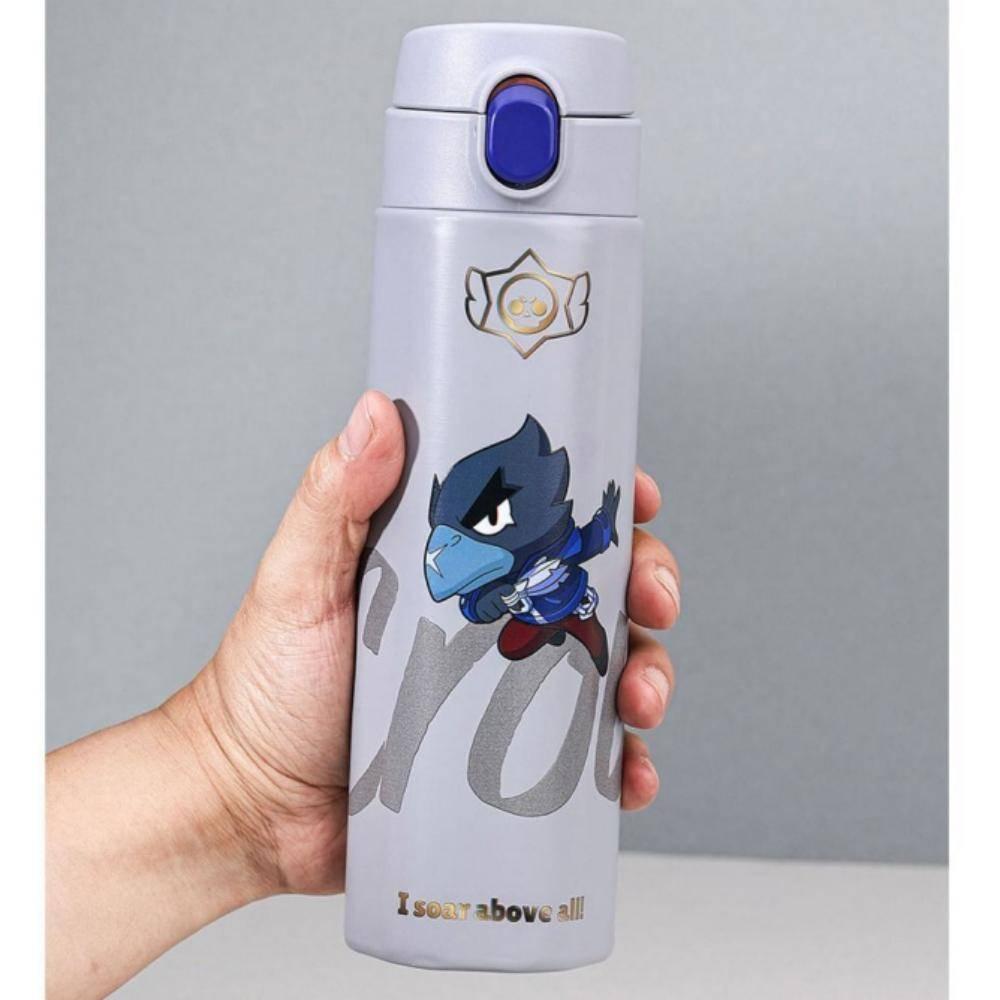 이중 스텐 텀블러 원터치 500ml 캐릭터 디자인 보온 보냉 빨대 텀블러