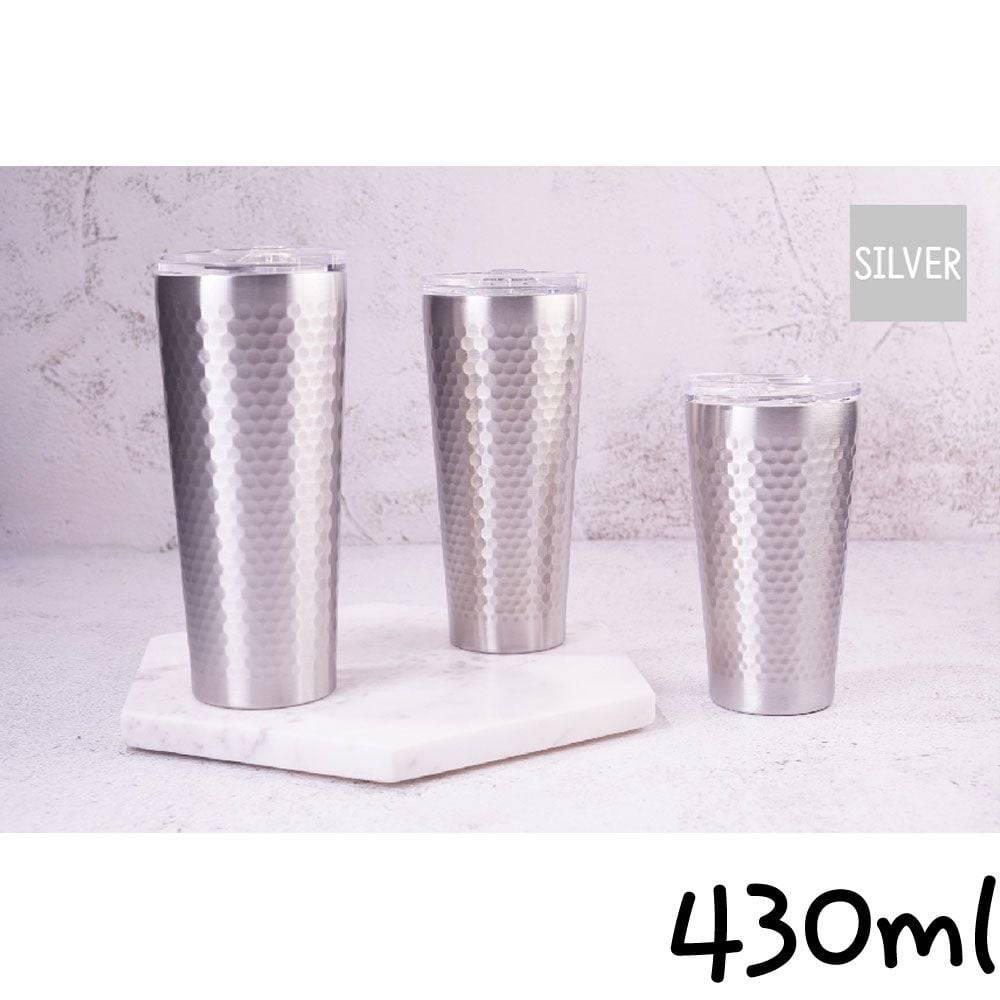 스텐 텀블러 입학 허니 보온 보냉 중등 초등 실버 이중진공 등산 430ml 휴대용