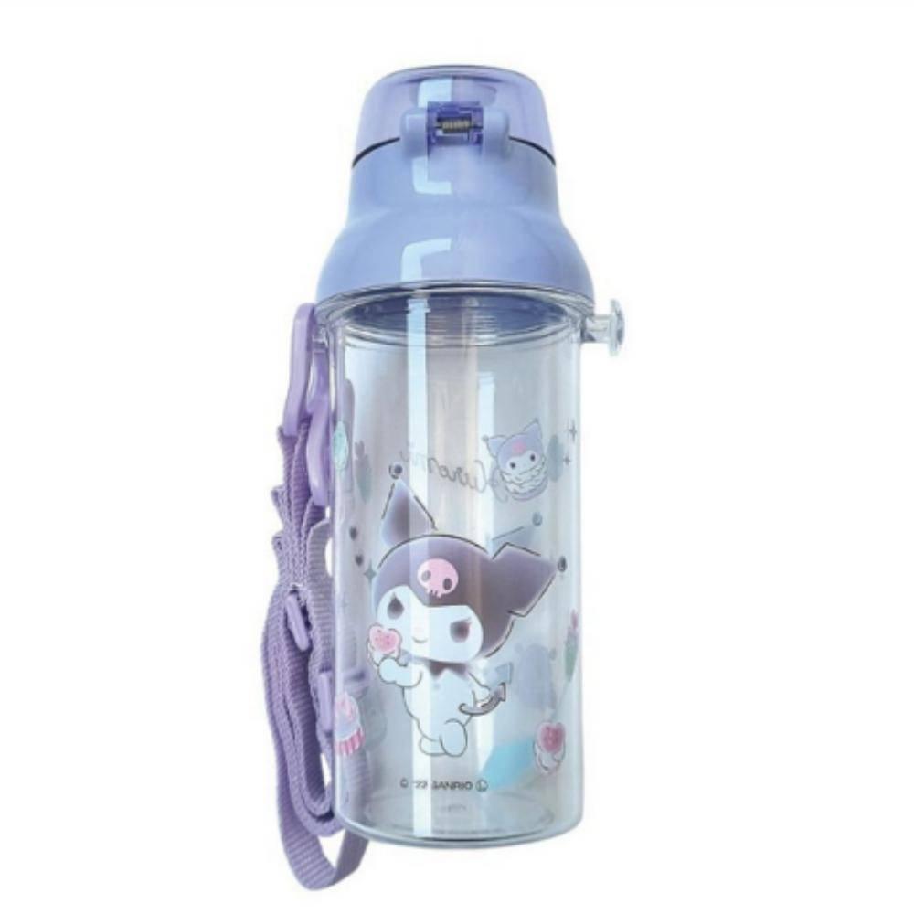 사무실 캠핑 1P 중등 초등  어깨끈 스포츠물병 클리어 480ml 원터치 텀블러 물통