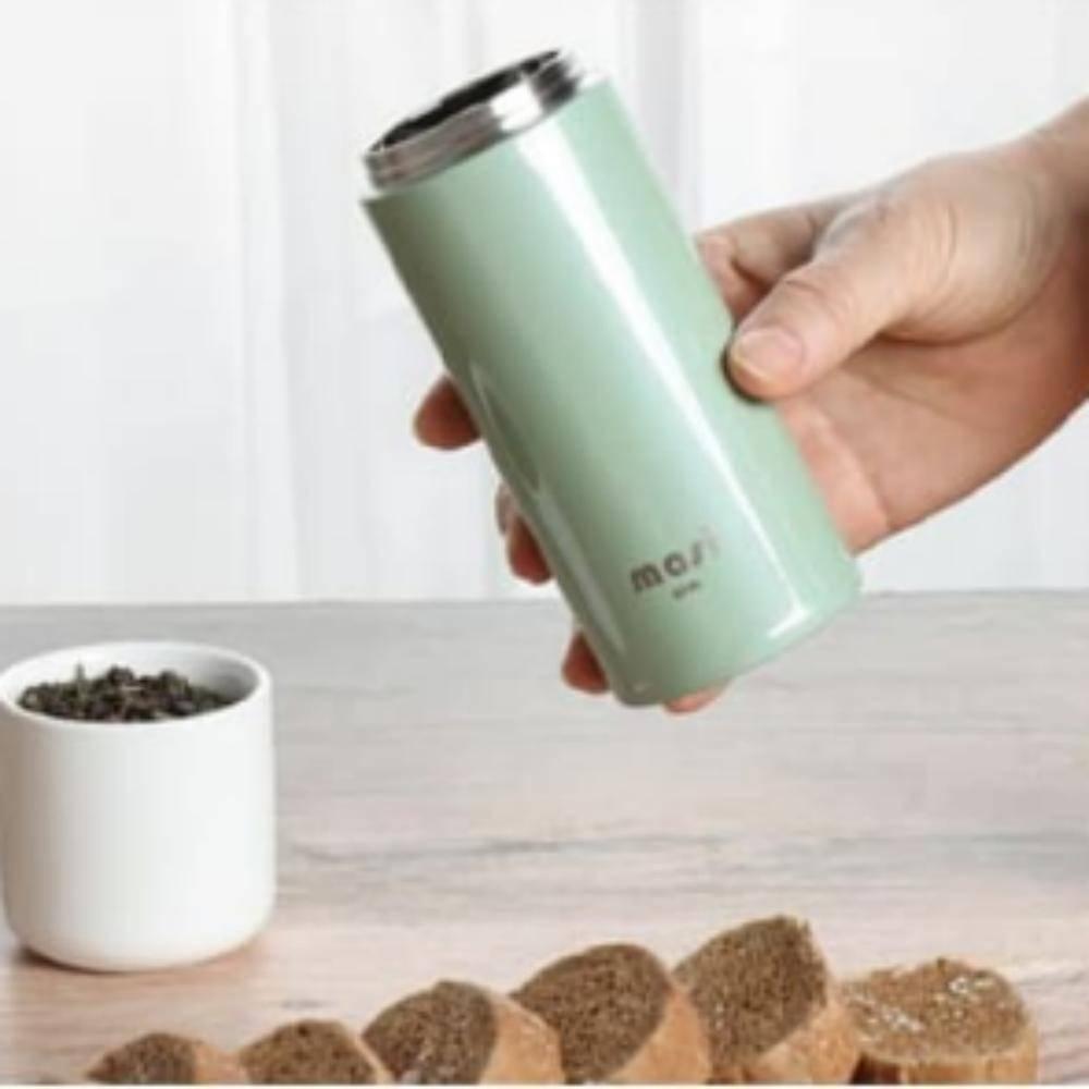 텀블러 보냉 휴대용 그린 차망 보틀 200ML 보온 사무실  스포츠물병 캠핑 중등 초등