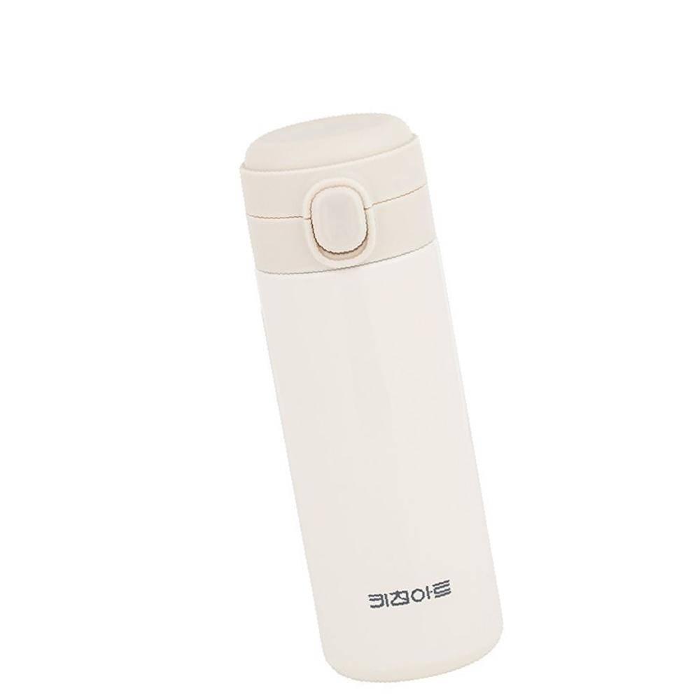 물병 400ml 화이트 텀블러 원터치 키친아트 스텐 보틀