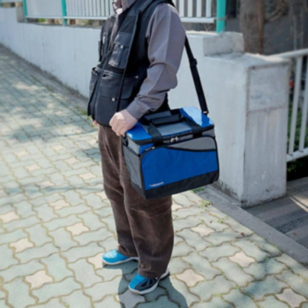 캠핑 쿨러백 20L 블루 보온 보냉백 아이스 박스 가방 대용량 신선 보관 가방
