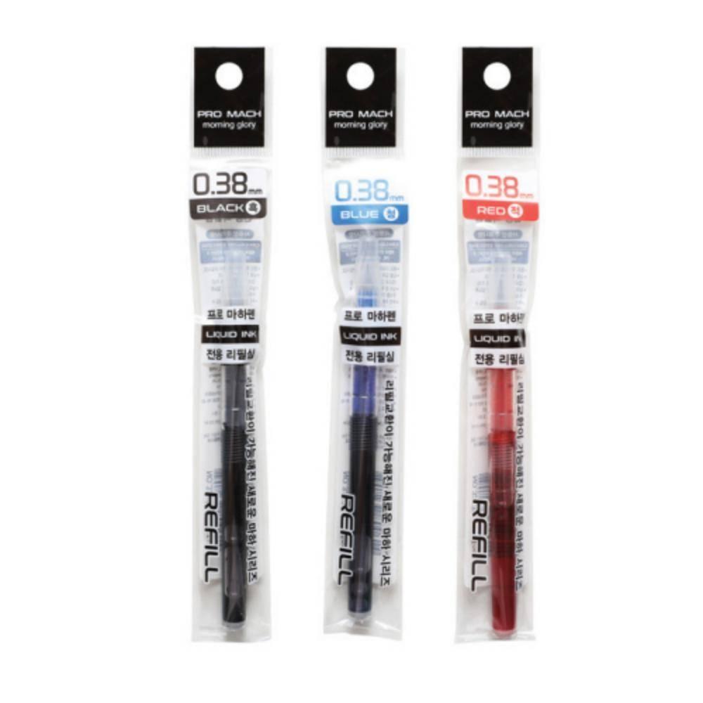 수성펜 (1박스) 0.38mm (흑색) (12입) 볼펜 문구 프로마하 (리필) 필기구 모닝글로리