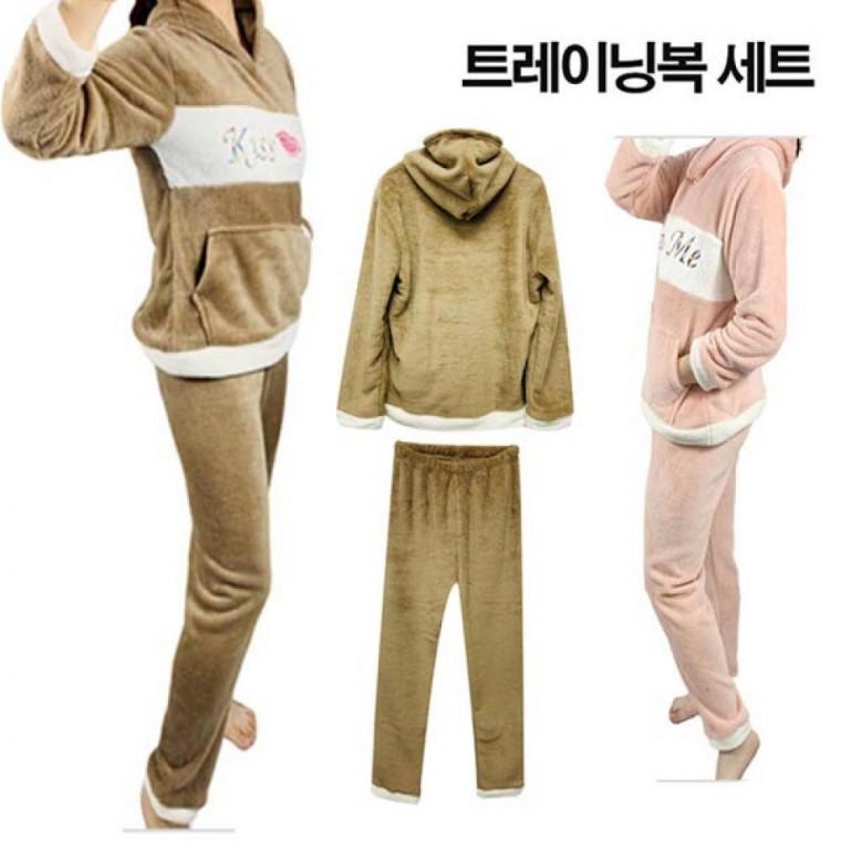 HL] 수면잠옷 극세사 추리닝 여자 트레이닝복