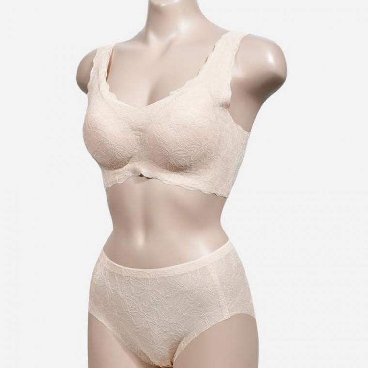 브레이지어 브라세트 브라팬티세트 여자속옷세트 편한노와이어브라 여성 런닝형브라 팬티 세트