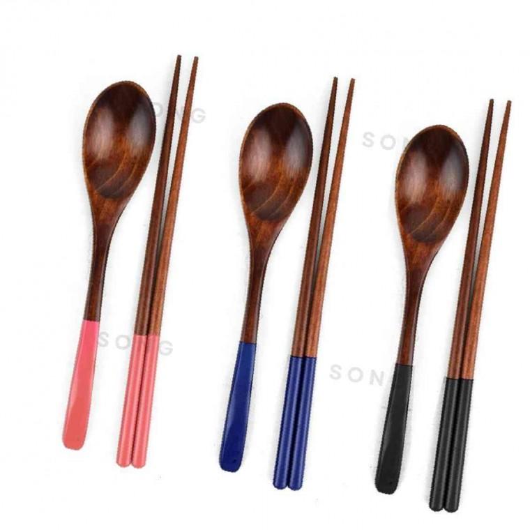 컬러 옻칠 수저세트색상랜덤 OPP 옷칠숟가락 옻칠나무수저세트 옷칠수저셋트 한식수저세트 우드수저세트