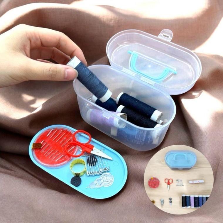 옷수선 반짇고리 보관함 세트 반지고리함세트 반짓고리 휴대용반짇고리세트