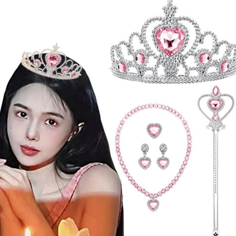 생일파티공주세트 공주왕관 공주왕관세트 사진촬영소품 생일파티용품 왕관세트 생일파티왕관