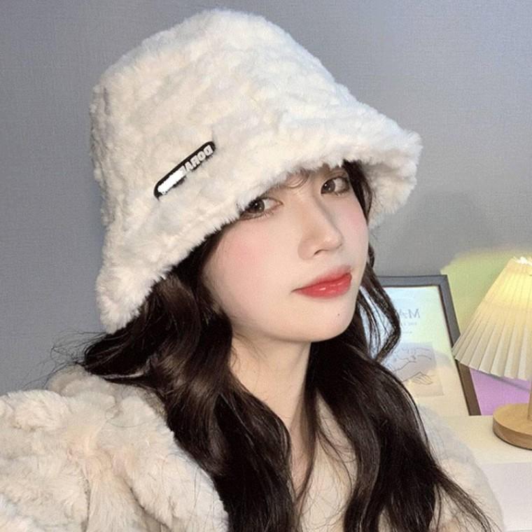 HL] 퍼 버킷햇 비니 모자 털모자 챙모자