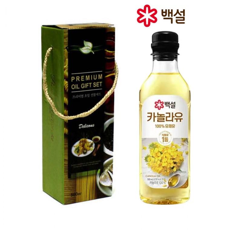 [도매]백설 카놀라유500ml*1p(케이스동봉) 식용유선물세트 설날선물세트 명절선물세트