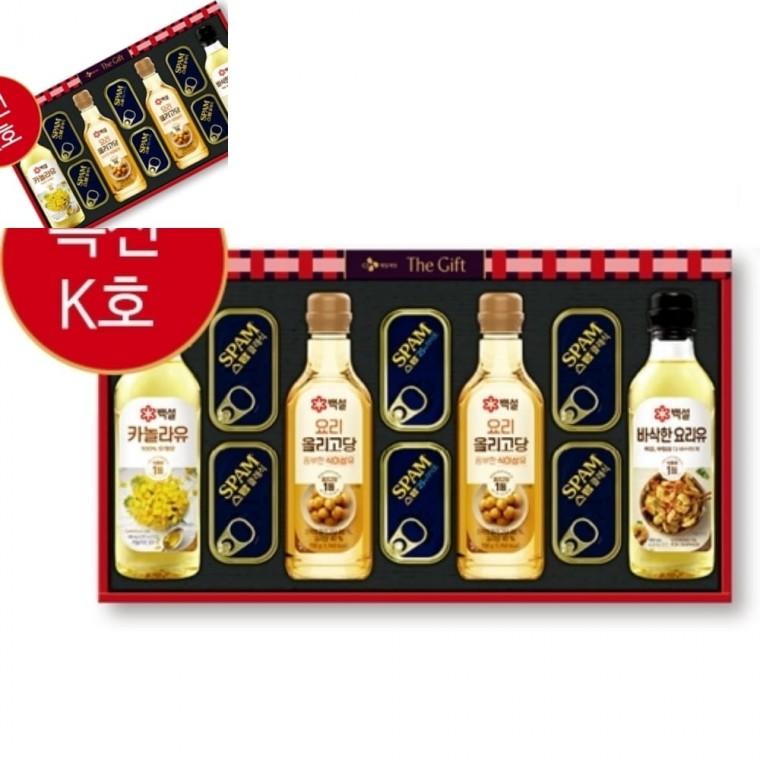 CJ 특별한선택 K호 선물세트 한박스 3세트입 스팸 올리고당 카놀라유 요리유 설 추석 선물 요리선물세트 가