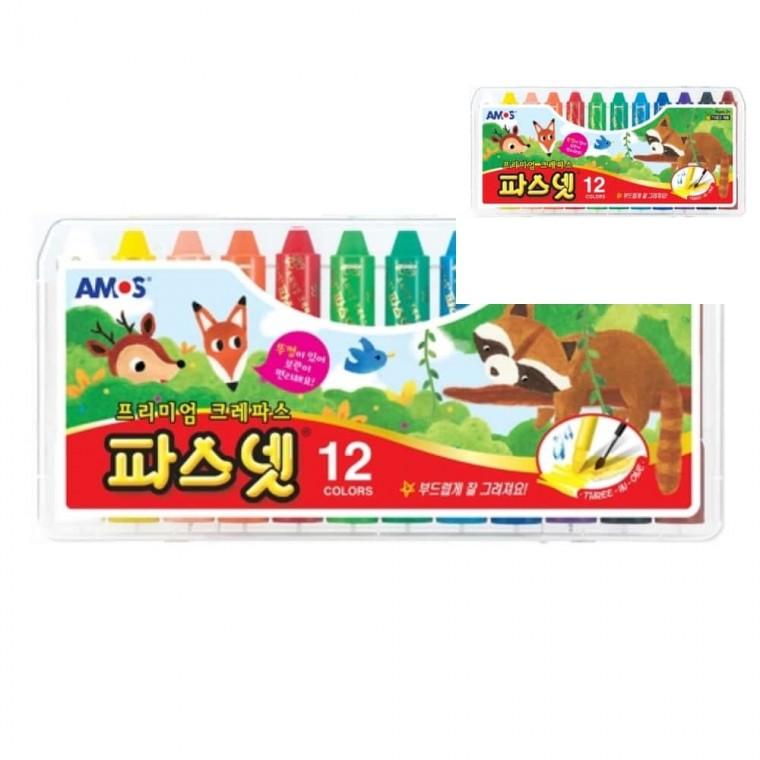 파스넷 12색 갑 12개입 캐릭터색연필 미술세트 색칠색연필세트 어린이색연필세트