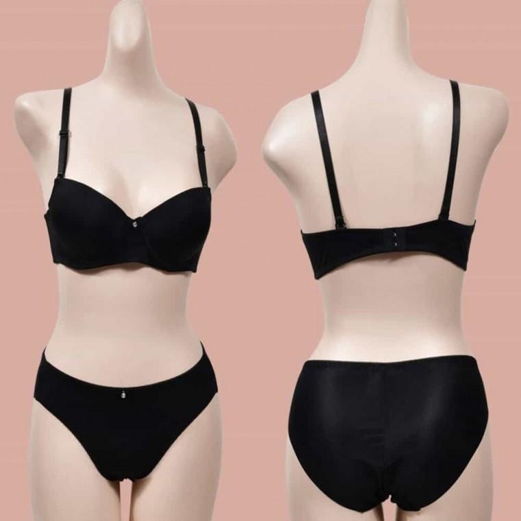 와이어브라 팬티 세트 검정속옷세트 와이어브라세트 통기성팬티