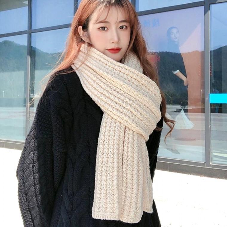 겨울 커플 니트 뜨개 목도리 스카프 두꺼운 머플러