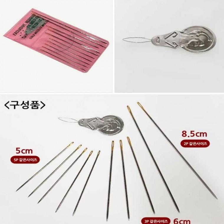 바늘세트 10P세트 바느질바늘 긴바늘 바느질세트 이불바늘 옷바늘 실바늘 수선바느질 바지바느질 옷바느질