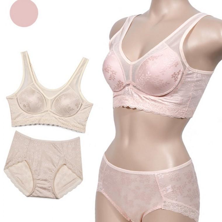 플라워자가드 노와이어 런닝브라 팬티세트 여성브라 브라자 브라팬티세트 언더웨어 여자팬티세트