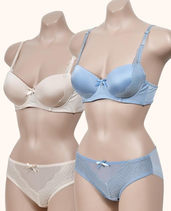혜명잡화몰 (볼리쉬)섬세한 레이스 포인트 3/4컵 C컵 브라팬티 세트 레이스브라 브라팬티세트 와이어브라팬