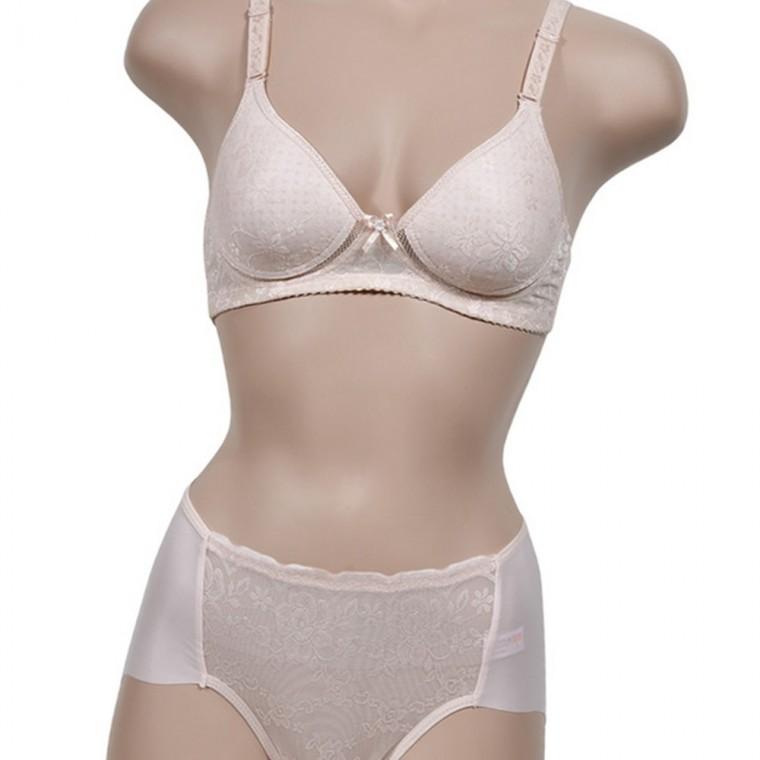 플라워패턴 노와이어 A컵 브라팬티세트 와이어브래지어 여성언더웨어 팬티브라세트 와이어브라팬티세트 언