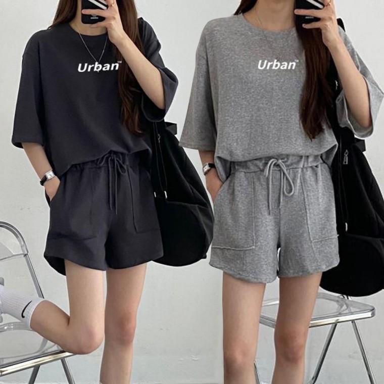 여성 반팔 반바지 트레이닝 세트 URK313 캐주얼 집업 남자 운동복 남성 트레이닝세트 반바지 흐 트레이닝
