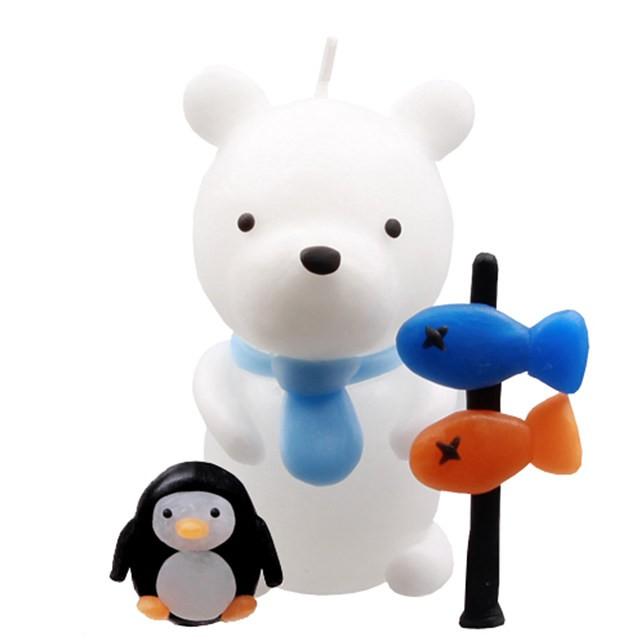 혜명마트 동물나라 백곰 양초 캔들만들기세트 캔들DIY 양초공예키트 만들기키트 양초만들기