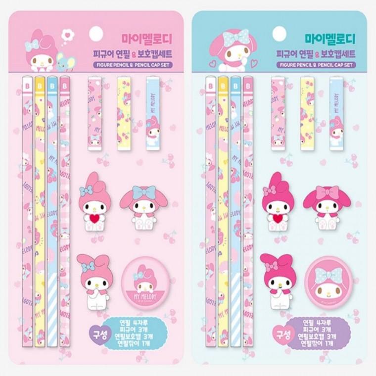 마이멜로디 피규어 연필 보호캡 세트 디자인랜덤 초등선물 신학기용품세트