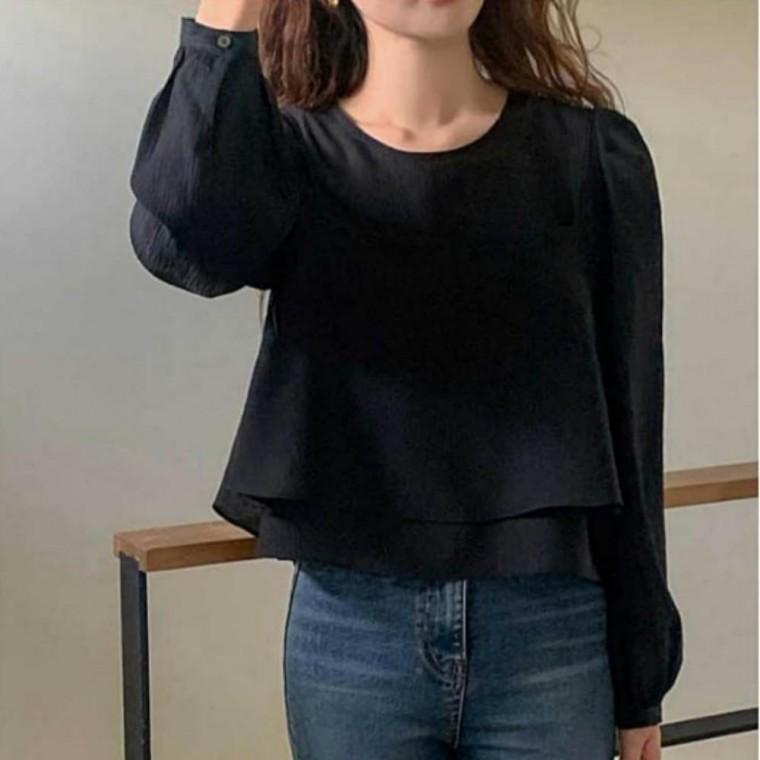 여성 시스루 여리핏 투피스 세트 레이어드 코디룩 하객룩 세트