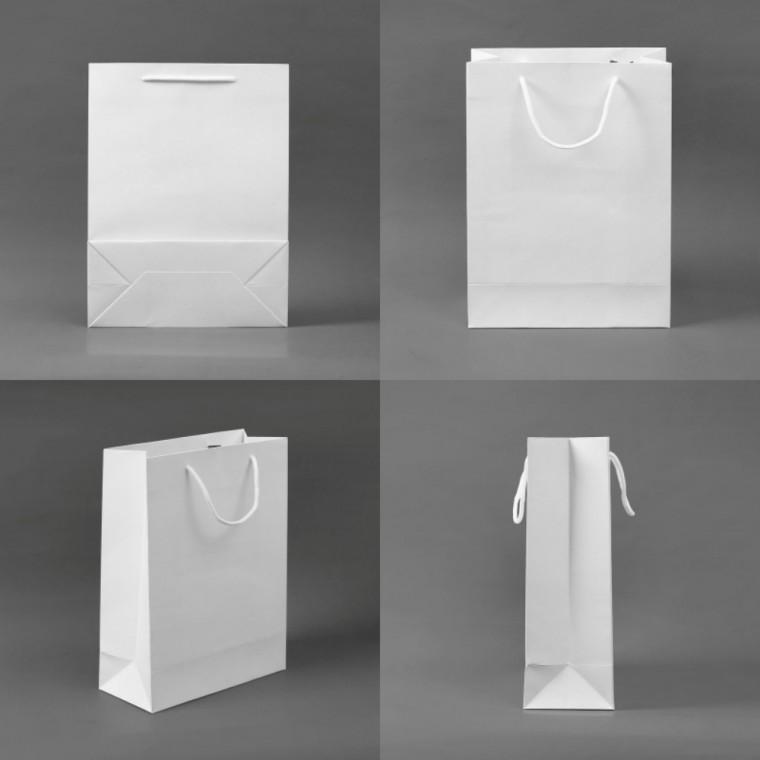 세로형 쇼핑백 10p세트 13x19cm 화이트 선물용종이가방 종이백