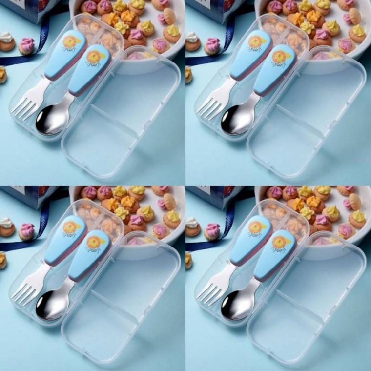 유아용 큐티 수저 포크 세트 유아수저케이스 휴대용수저세트