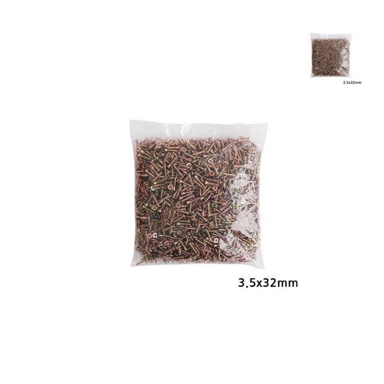 다용도못 못세트 나사형못 나사세트 공구못 3.5mm 피스 나사못 1000개입 길이 32mm 색