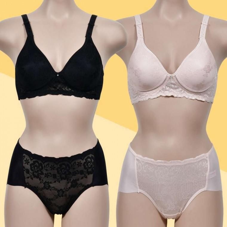노와이어 B컵 브라팬티세트 여자속옷세트 부드러운브라 여성브라팬티