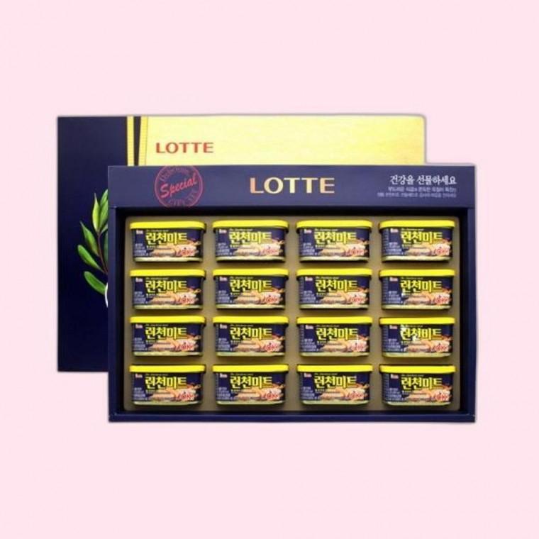 롯데햄 선물세트 런천미트 2호 쇼핑백포함 답례품 설날 명절 설 선물 단체 구정 햄세트 통조림