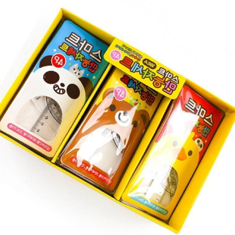 각도기 삼각자 막대자 스마트세트 필기도구 문구 학용품 (18개세트)