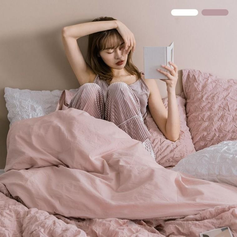 4종 침대 시트 세트 사계절 시어서커 이불커버세트