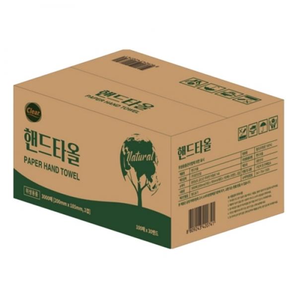 클리어 핸드타올 3000매 / 100매*30속