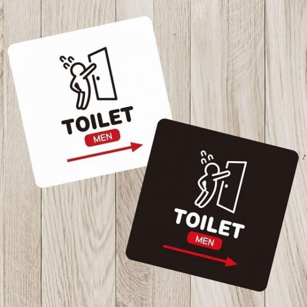 TOILET MEN 우측 부착형 정사각 소형안