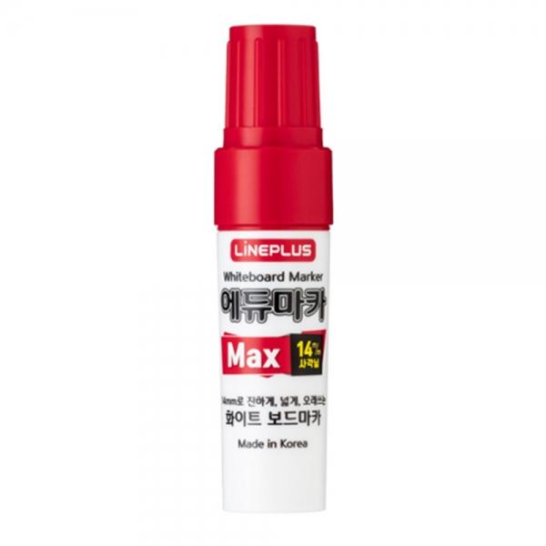 라인플러스 보드마카 에듀마카 맥스 사각닙 14mm (12개입) 1다스 (빨강색) 화이트보드마카