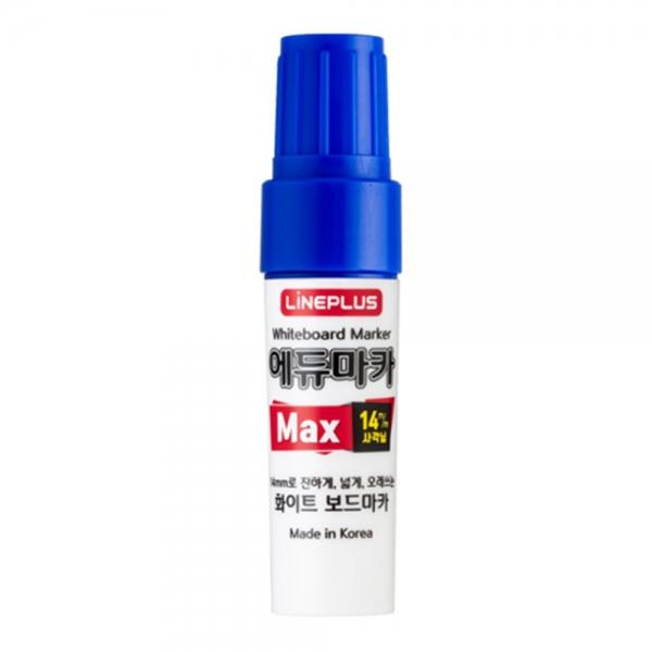 라인플러스 보드마카 에듀마카 맥스 사각닙 14mm (12개입) 1다스 (파랑색) 화이트보드마카