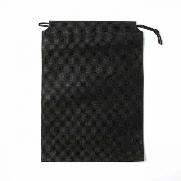 1줄 부직포주머니 20개입 22x32cm 검정 의류더스트백 포장부직포