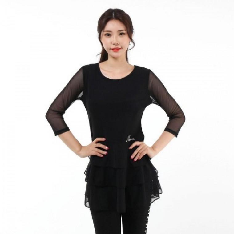 LDT19300 캉캉롱티 파티 시즌 치마 상의 복장 라틴댄스 메쉬 테마 벨리 여성 클럽 긴 재즈드레스 정장 비즈